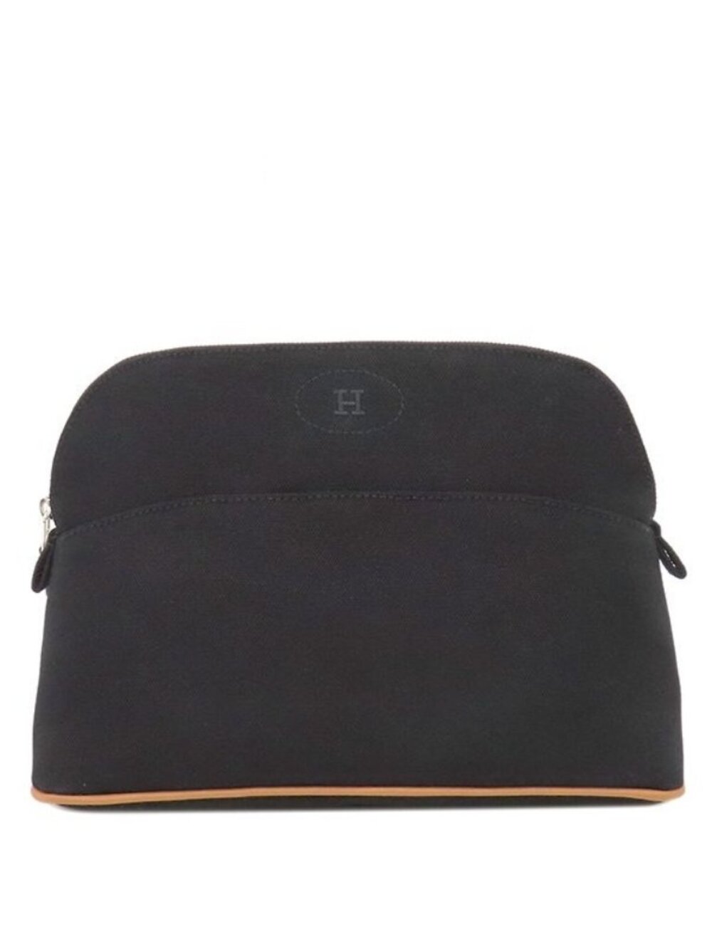 Hermes Pouch Bolide MM Cotton Black Orange Silver